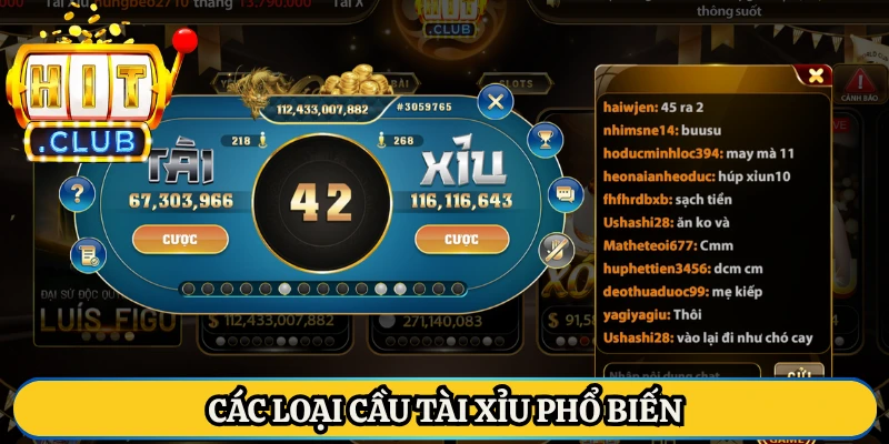 Các loại cầu tài xỉu phổ biến