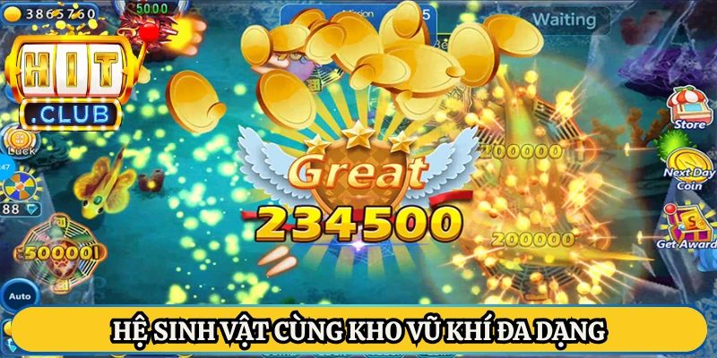 Hệ sinh vật cùng kho vũ khí đa dạng