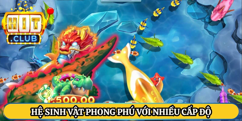 Hệ sinh vật phong phú với nhiều cấp độ
