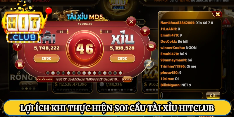 Lợi ích khi thực hiện soi cầu tài xỉu HitClub