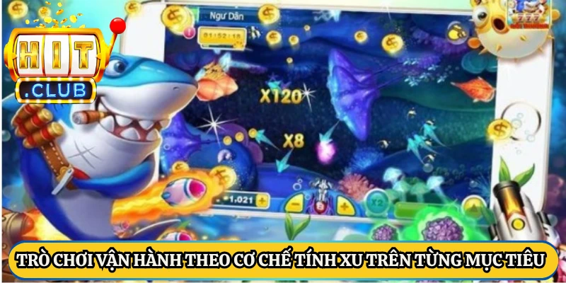 Trò chơi vận hành theo cơ chế tính xu trên từng mục tiêu